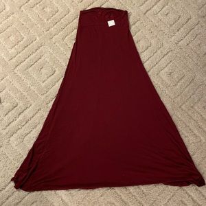 Maroon Maxi Skirt